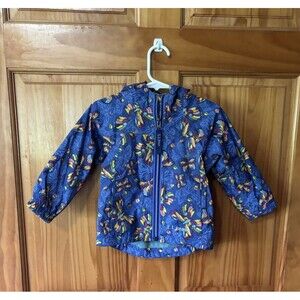 L.L.Bean Toddler Discovery Rain Jacket Butterfly Hood Light Weight Toddler 12-18